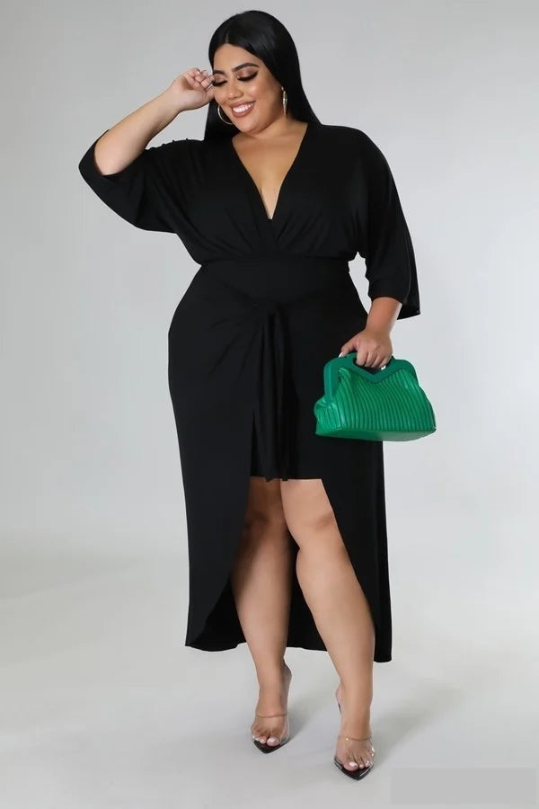 The Claire Plus Size Midi Dress